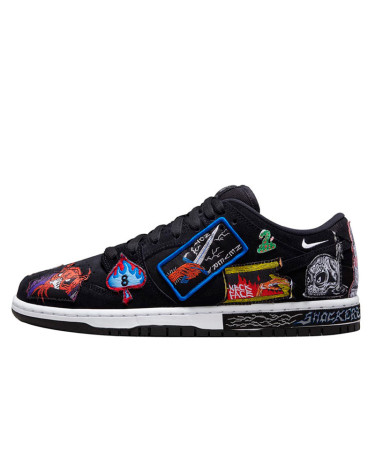 Sneakers Nike SB Dunk Low x Neckface DQ4488-001 Multicolored, Black/white