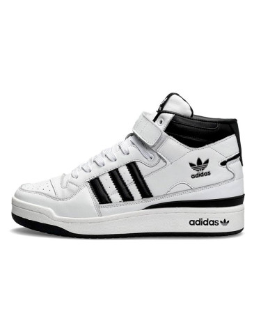 Кросівки Adidas Forum High White Black Чорний/білий