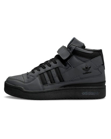 Кросівки Adidas Forum High 84 Dark Grey Black Чорний/сірий