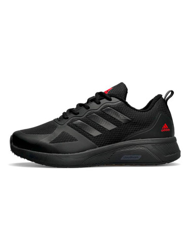 Кросівки Adidas Cloudfoam Termo Black Red с Флисом Чорний