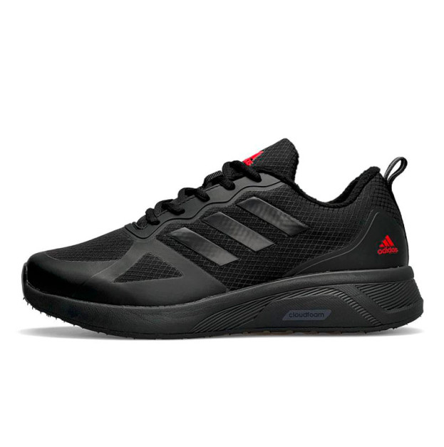 Adidas Cloudfoam Termo Black Red с Флисом