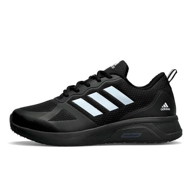 Adidas Cloudfoam Termo Black White с Флисом