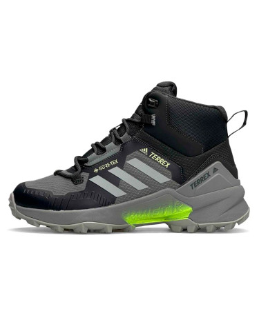 Кроссовки Adidas Terrex Swift R3 Mid Gore-Tex Winter Termo Black Grey Черный/серый