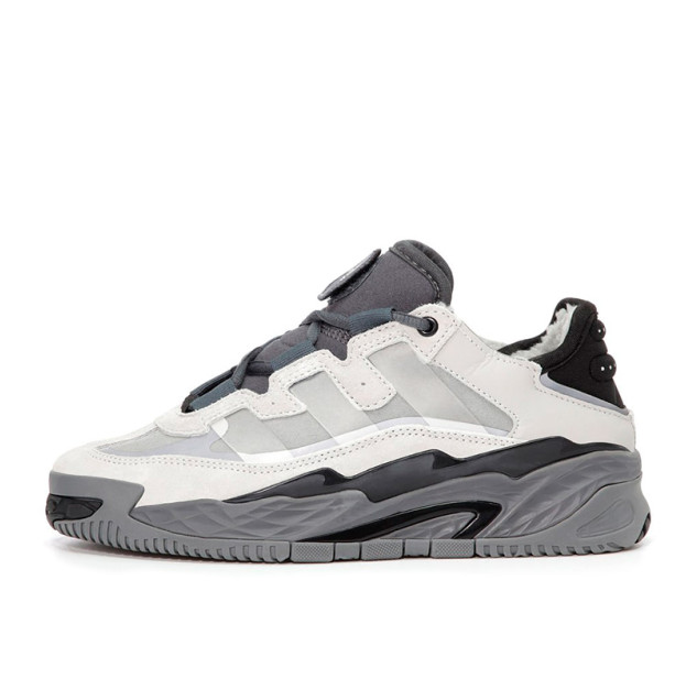 Adidas Niteball White Grey Winter С МЕХОМ