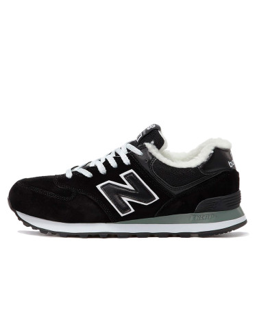 Sneakers New Balance 574 Black White Winte С МЕХОМ Black/white