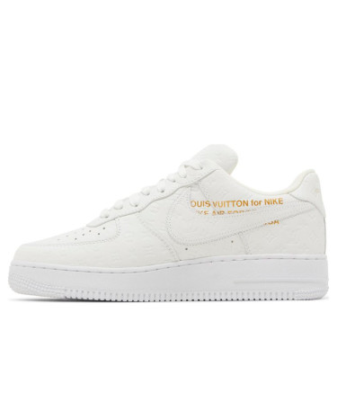 Кросівки Nike Air Force 1 Low x Louis Vuitton Triple White 1A9V Білий