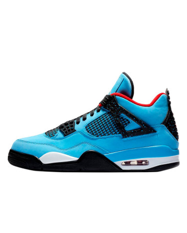 Кросівки Jordan 4 Retro x Travis Scott Cactus Jack Houston Oilers 308497-406 Білий/синій