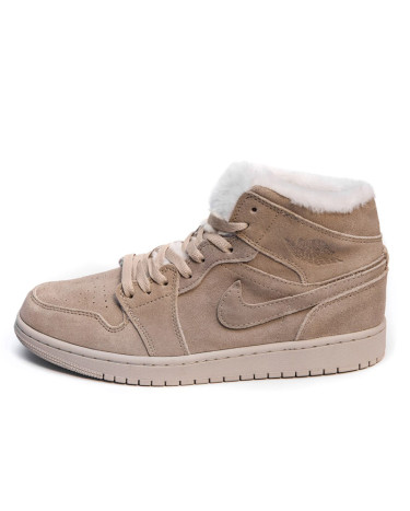 Sneakers Jordan 1 Rerto Mid Beige Winter С МЕХОМ Beige