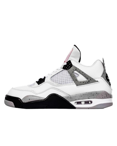 Кросівки Jordan 4 Retro White Cement Winter З ХУТРОМ Білий/сірий