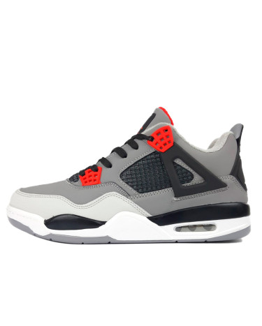 Sneakers Jordan 4 Retro Grey Red Termo Winter С ФЛИСОМ Grey
