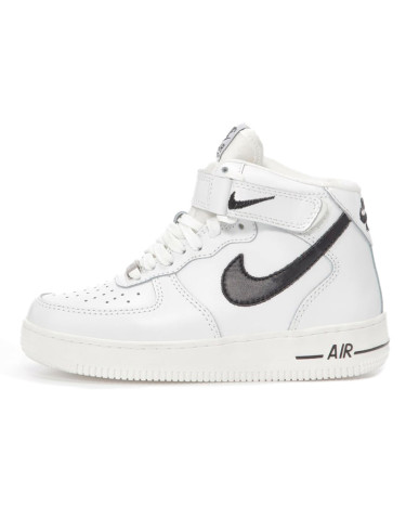 Sneakers Nike Air Force 1 High White Black Winter С МЕХОМ Black/white