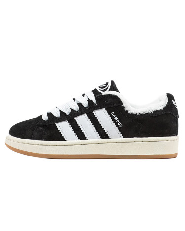 Кросівки Adidas Campus Black White Winter С МЕХОМ (FKS2350297) Чорний/білий