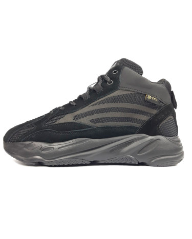 Кросівки Adidas Yeezy Boost 700 High Black Winter С МЕХОМ Чорний/сірий