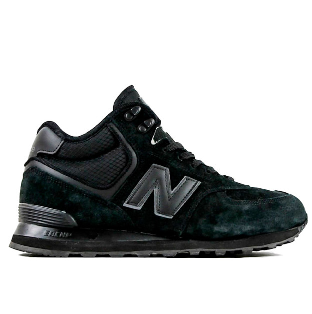New Balance 574 Black Suede Winter С МЕХОМ
