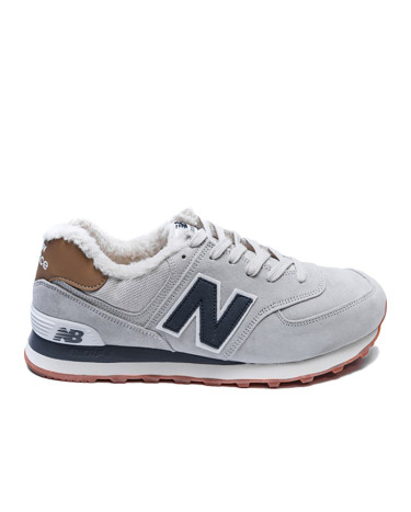Кросівки New Balance 574 Grey Navi Winter С МЕХОМ Сірий