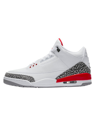 Sneakers Jordan 3 Retro White Red 398614-116 Multicolored