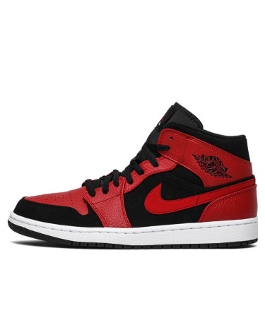 Кросівки Jordan 1 Mid Bred 554724-054 Чорний/червоний