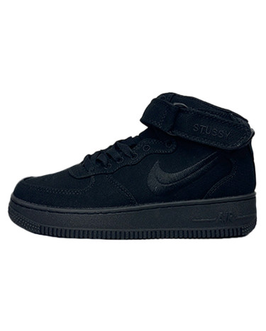 Кросівки Nike Air Force 1 Mid Stussy Black Чорний