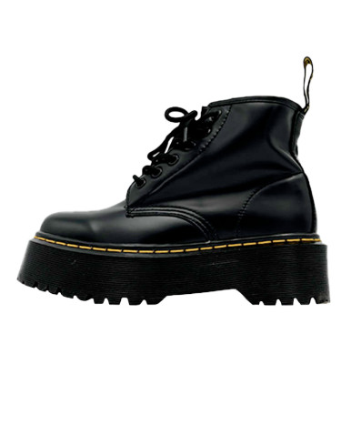 Черевики Dr. Martens Jadon Smooth Leather Platform Boots Ankle Black С ФЛИСОМ Чорний
