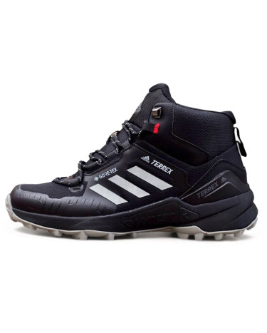 Кроссовки Adidas Terrex Swift R3 Mid Gore-Tex С ФЛИСОМ Черный/белый