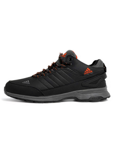 Кросівки Adidas Black Grey Red Gore-Tex Winter С МЕХОМ Чорний/сірий
