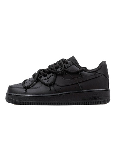 Sneakers Nike Air Force 1 Low Black Double Laces Black