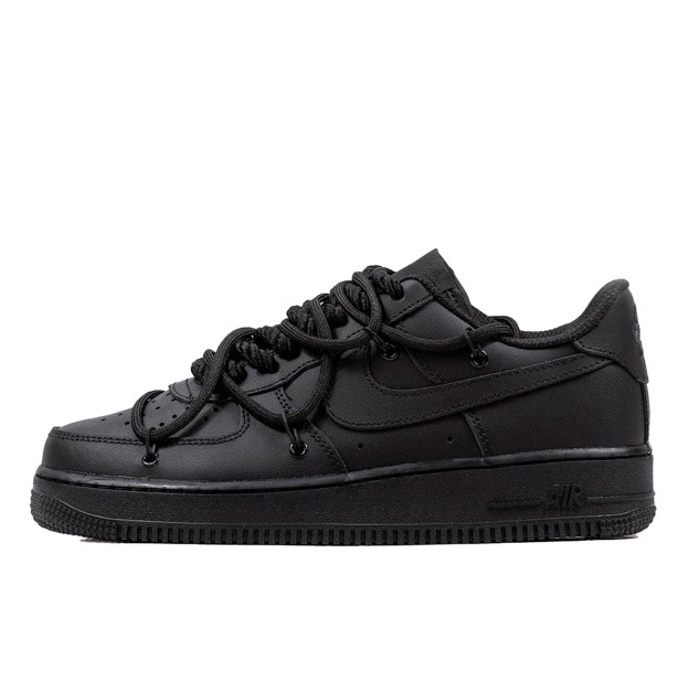 Nike Air Force 1 Low Black Double Laces