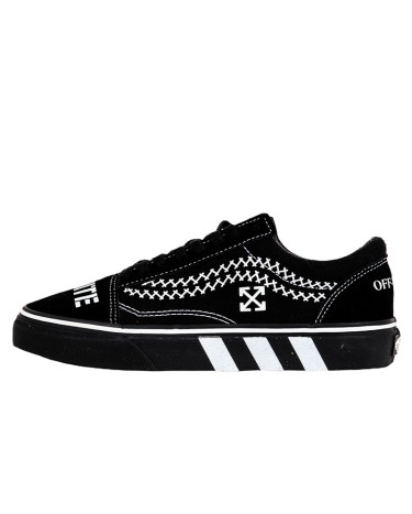 Кеди Vans Old Skool x OFF-WHITE in Black Чорний/білий