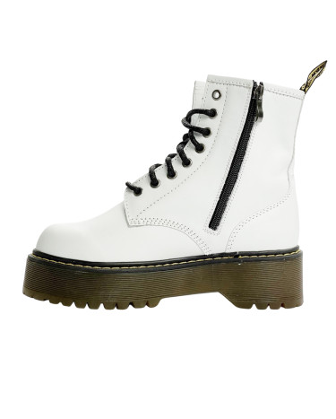 Черевики Dr. Martens Jadon Smooth Leather Platform Boots Чорний/білий