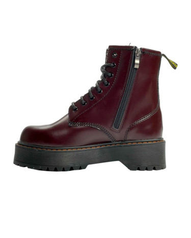 Boots Dr. Martens Jadon Smooth Leather Platform Boots З ХУТРОМ Burgundy