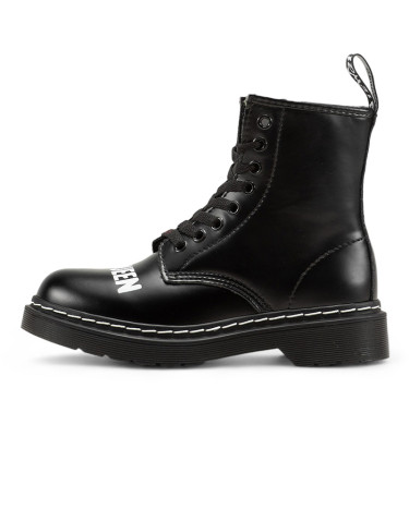 Черевики Dr. Martens 1460 Smooth Leather Lace Up Boots З ХУТРОМ Чорний