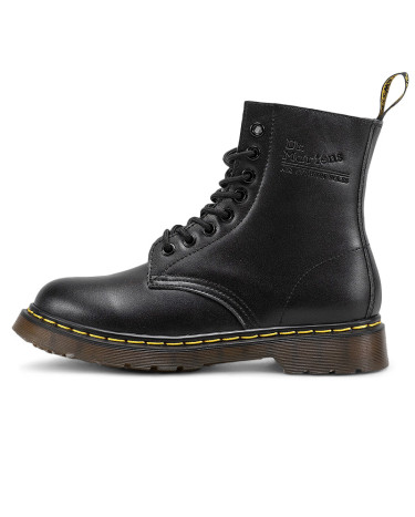 Черевики Dr. Martens 1460 Smooth Leather Lace Up Boots З ХУТРОМ Чорний