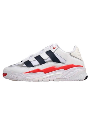 Кроссовки Adidas Niteball White Black Red Белый/красный