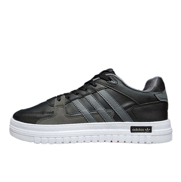 Leather Sneakers  Black White