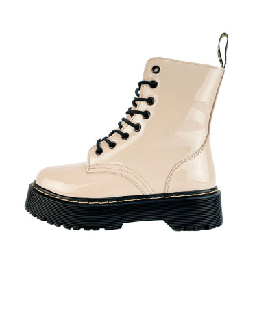 Черевики Dr. Martens Jadon Leather Polished Boots Beige С МЕХОМ Бежевий