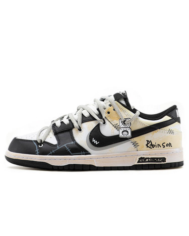 Кроссовки Nike SB Dunk Low Robinson Black White Beige Разноцветные