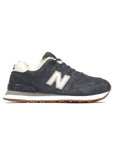 Sneakers New Balance 574 Grey White Winter С МЕХОМ Grey