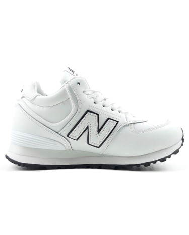 Кросівки New Balance 574 White Winter С МЕХОМ Чорний/білий