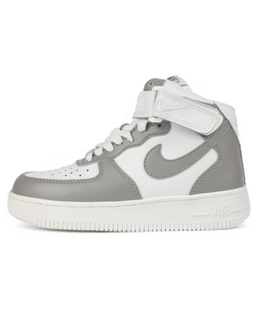 Кроссовки Nike Air Force 1 High Grey White Winter С МЕХОМ Белый/серый