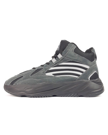 Кросівки Adidas Yeezy Boost 700 v.2 High Dark Grey Winter С МЕХОМ Сірий