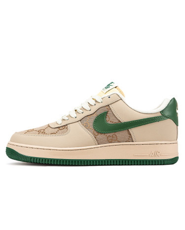 Sneakers Nike Air Force 1 Low x Gucci Beige Green Beige