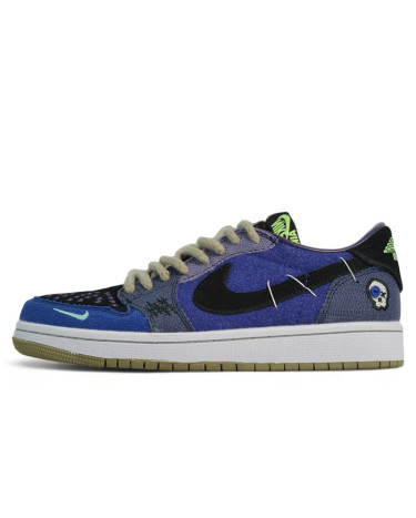 Кросівки Jordan 1 Low Voodoo Alternate Blue Black Різнокольорові