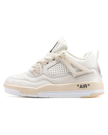 Кросівки Jordan 4 x Off-White Beige Бежевий