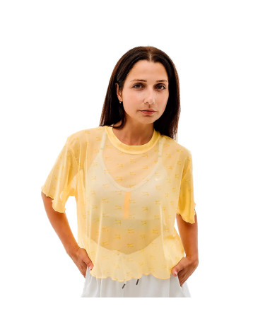 T-shirts Футболка Nike NSW AIR AOP MESH SS CROP TOP DV8245-795 Yellow
