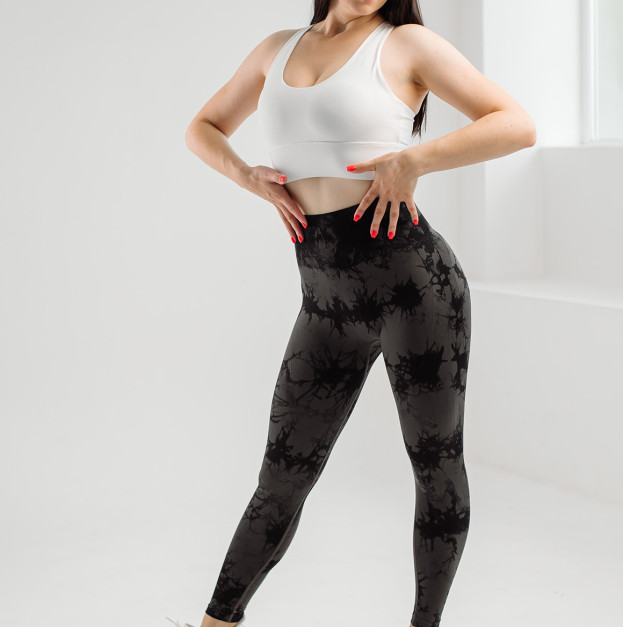 Легінси Коричнево-Чорні з Push-Up Ефектом