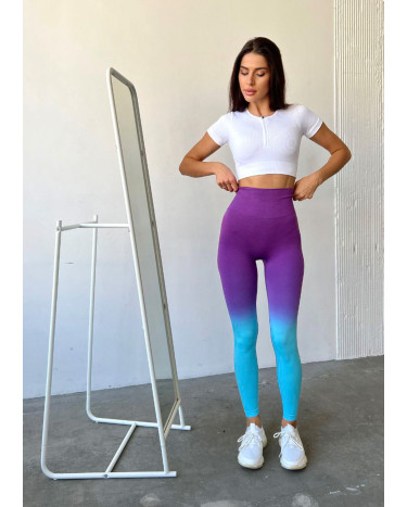 Sportswear Легінси Фіолетово-Бірюзові з Push-Up Ефектом Violet, Turquoise