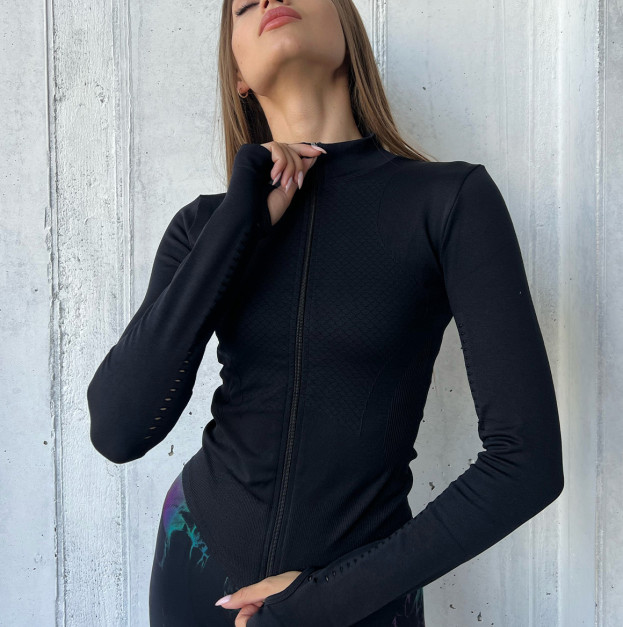 Кофта на Блискавці Чорна