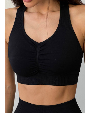 Sportswear Топ Спортивний Чорний Naqiyayabei Black