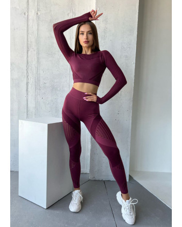 Sportswear Легінси Бордові з Push-Up Ефектом Burgundy