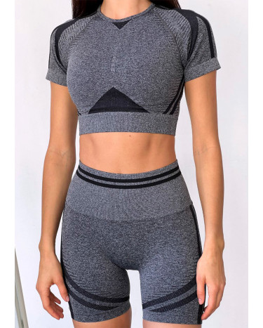 Sportswear Кроп Топ Спортивний Темно Сірий Grey